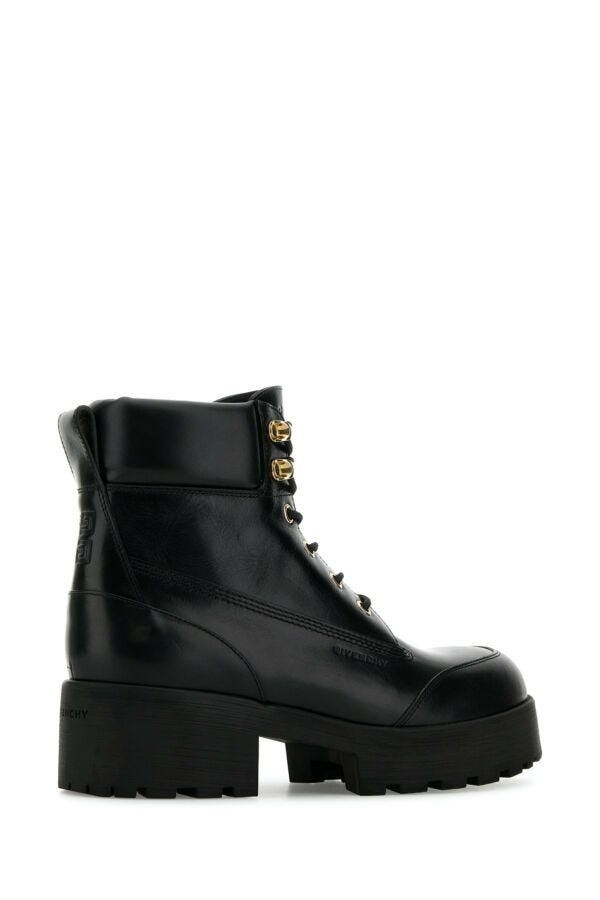 Givenchy Black Leather Trekker Ankle Boots Size US 6 / IT 36 - 5 Thumbnail