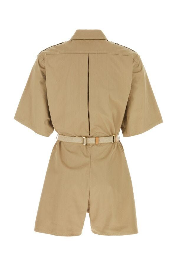 Prada Khaki Cotton Jumpsuit Size 26" / US 2 / IT 38 - 4 Thumbnail