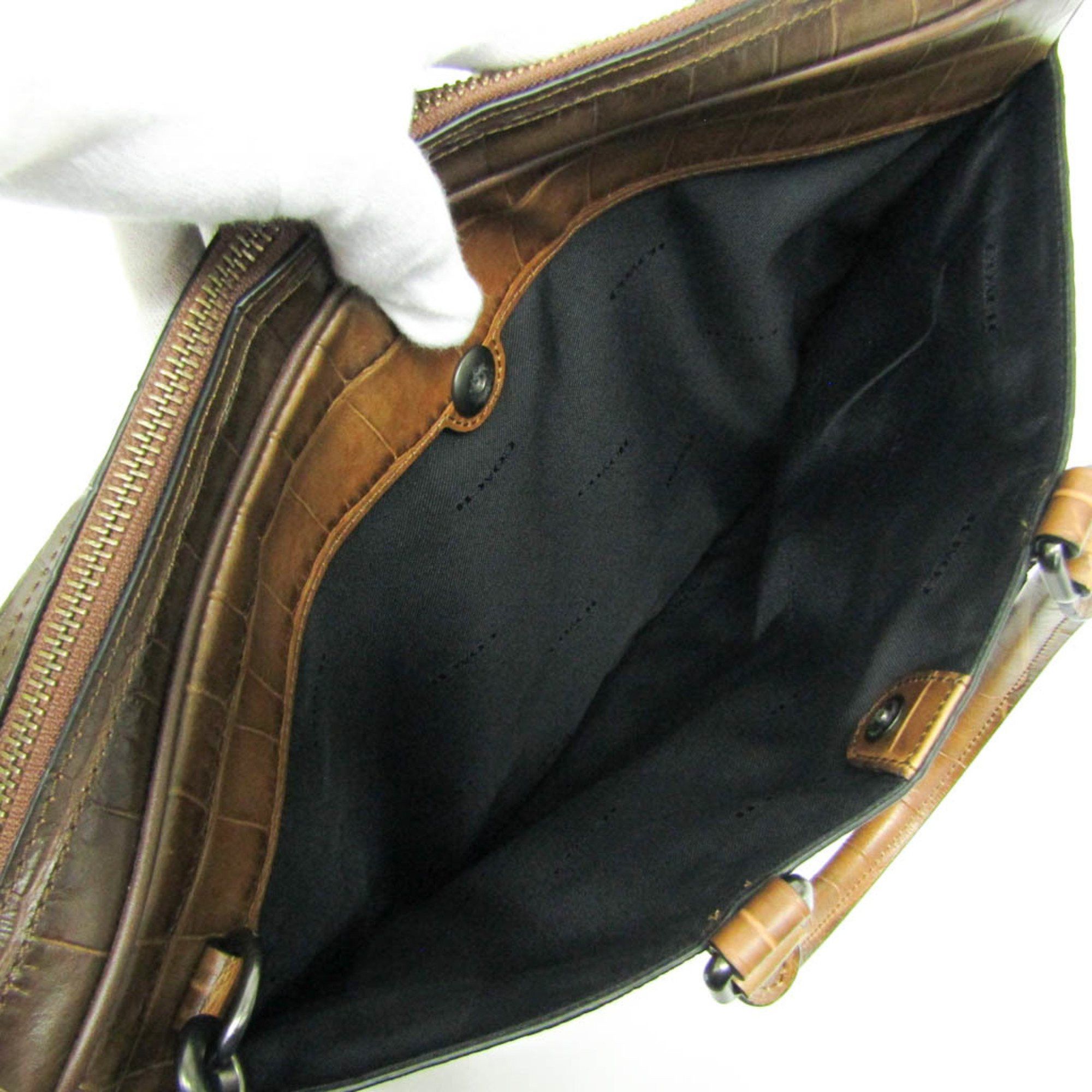 Coach Coach Metropolitan Slim 25991 Men's Leather Briefcase,Handbag,Shoulder Bag Dark Brown Size ONE SIZE - 11 Thumbnail