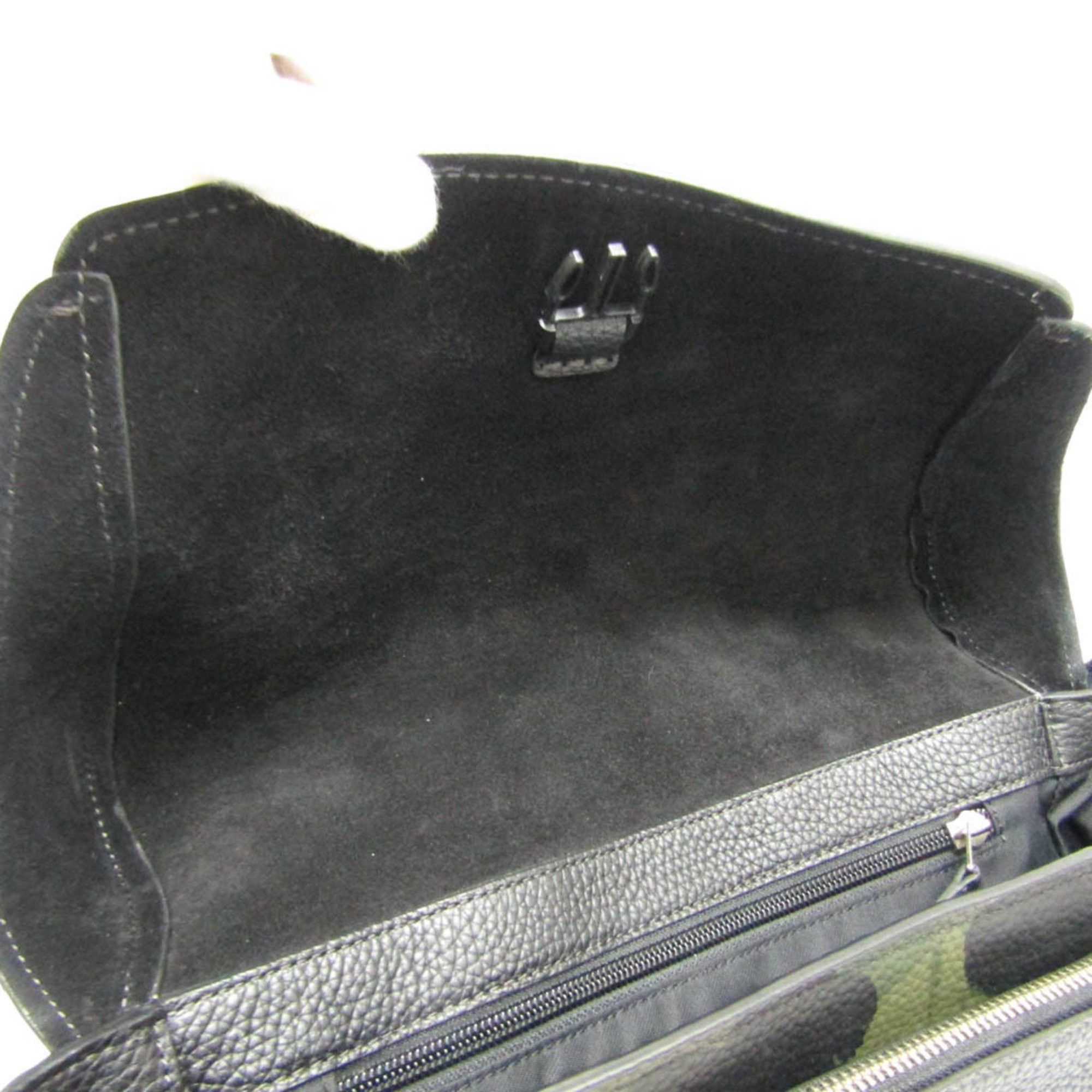 Coach Coach Manhattan Wild Beast 72009 Men's Leather Shoulder Bag Black,Khaki Size ONE SIZE - 9 Thumbnail
