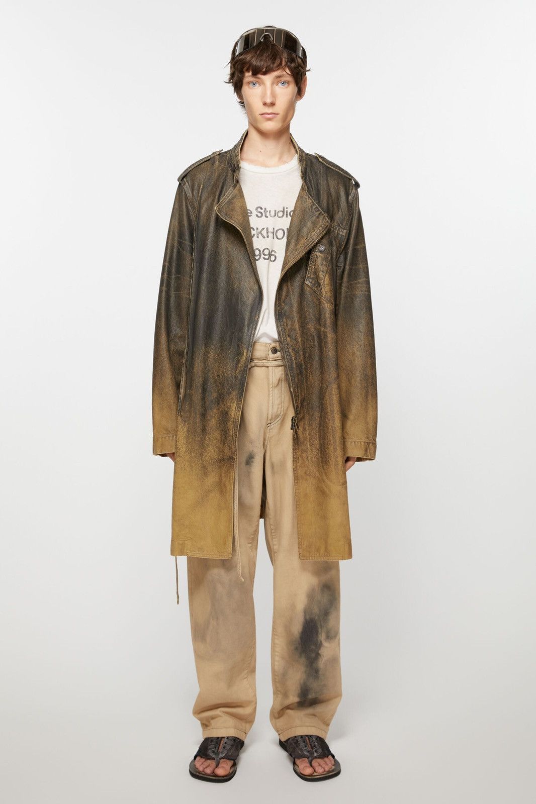 Acne Studios $1.6K VALUE Denim Waxed Coated Belted Coat Size US M / EU 48-50 / 2 - 2 Thumbnail