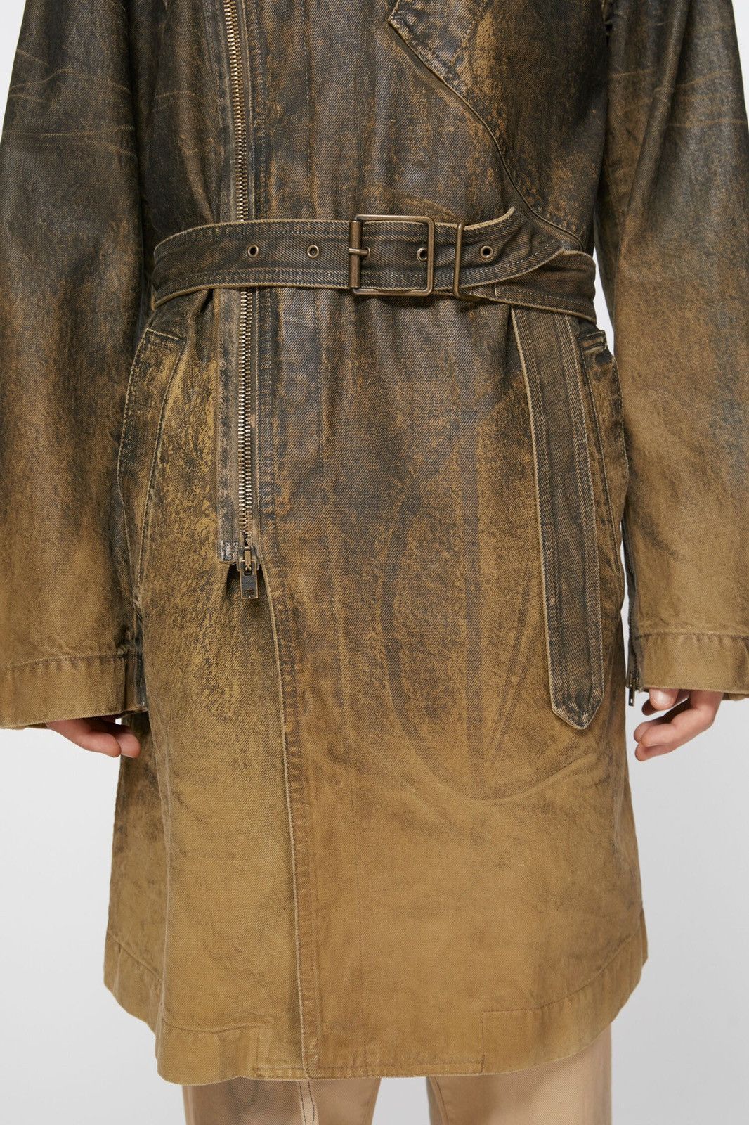Acne Studios $1.6K VALUE Denim Waxed Coated Belted Coat Size US M / EU 48-50 / 2 - 3 Thumbnail