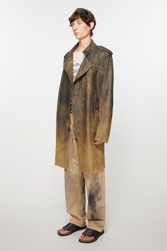 Acne Studios $1.6K VALUE Denim Waxed Coated Belted Coat Size US M / EU 48-50 / 2 - 4 Thumbnail