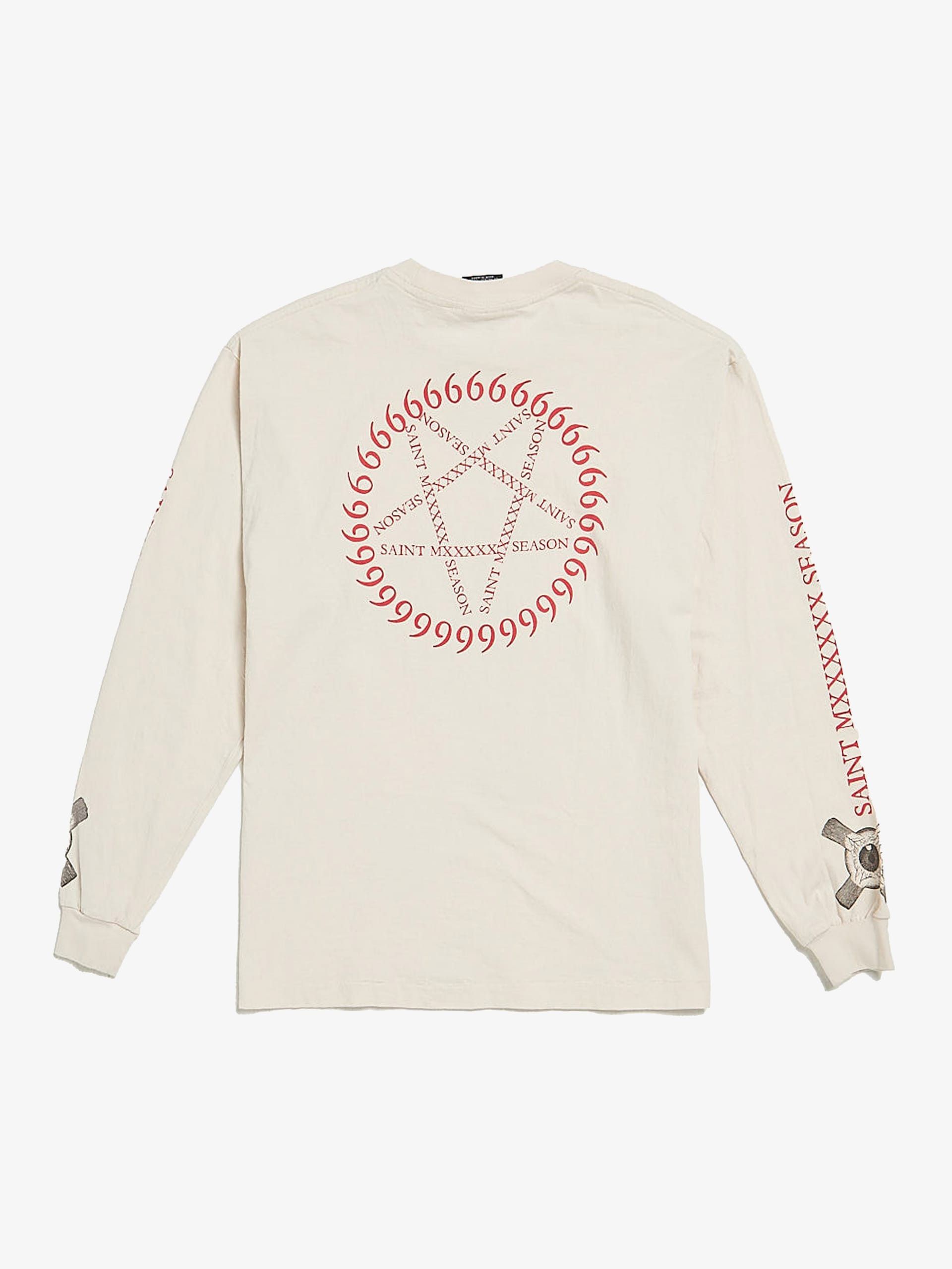 Saint Michael Beige Evil Eye Printed Cotton Longsleeve Size US S / EU 44-46 / 1 - 2 Thumbnail