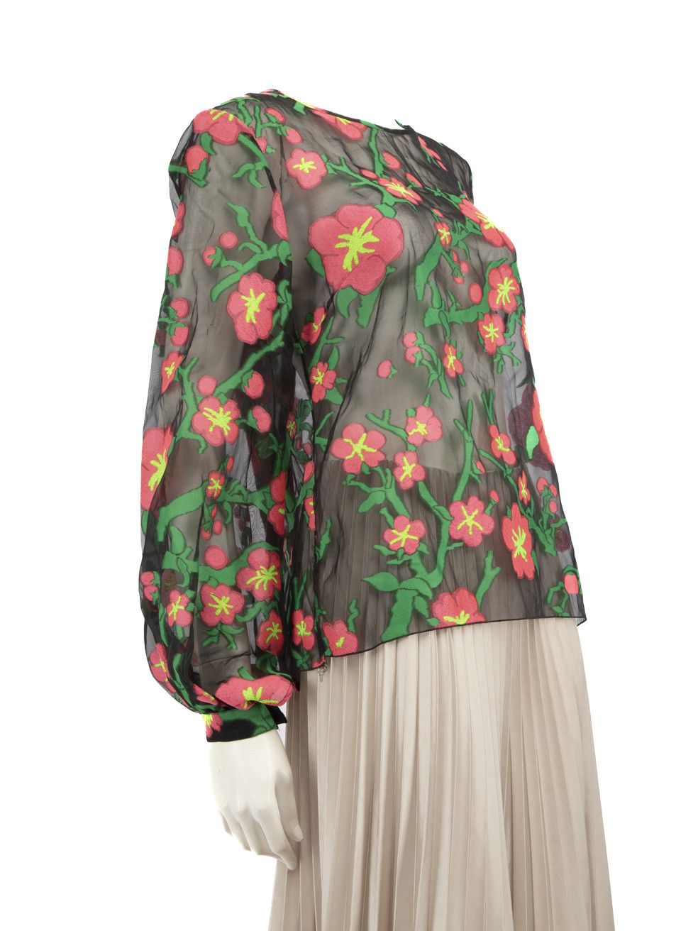 Other SS15 Floral Embroidered Sheer Blouse Size M / US 6-8 / IT 42-44 - 2 Thumbnail