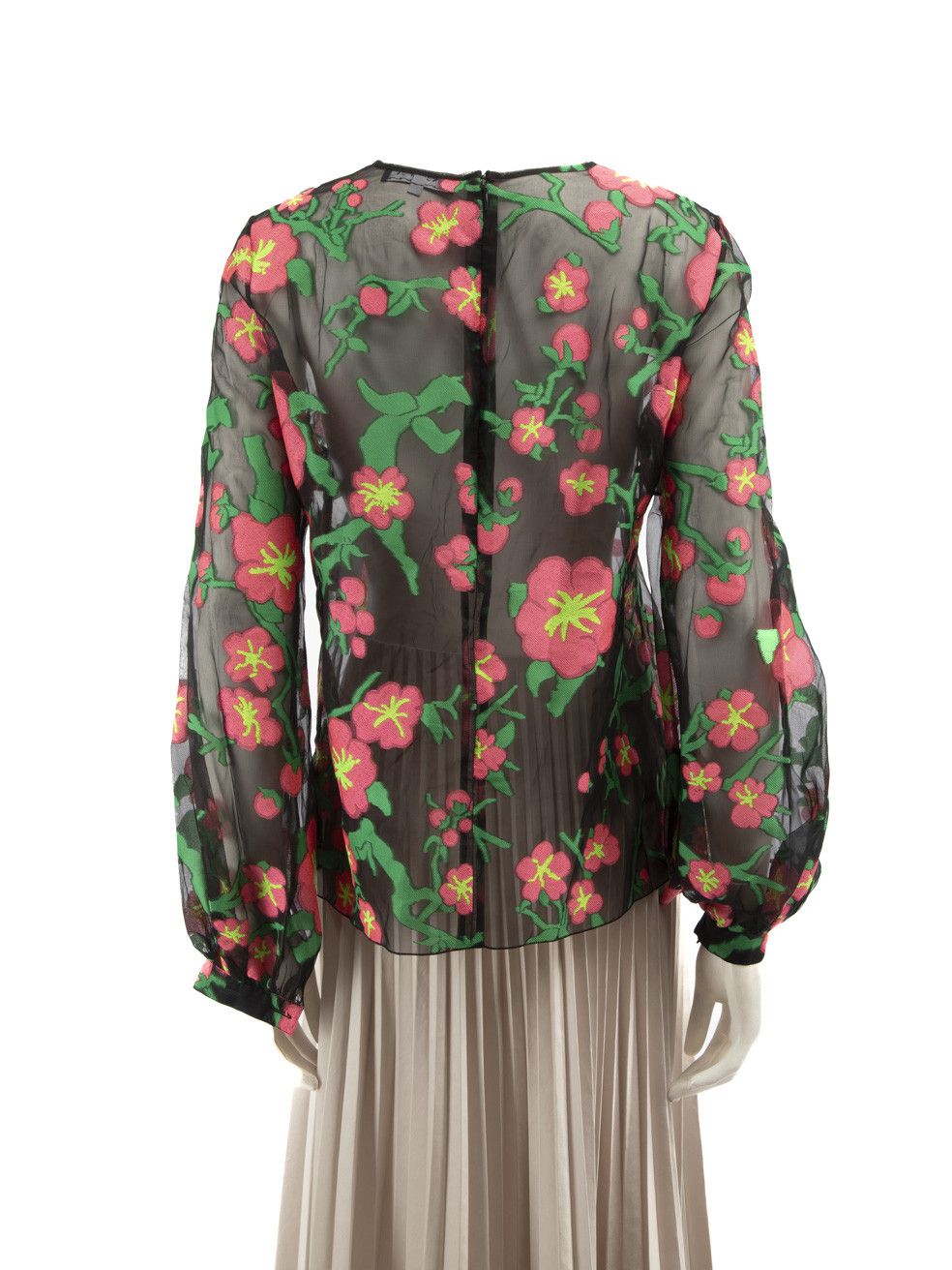 Other SS15 Floral Embroidered Sheer Blouse Size M / US 6-8 / IT 42-44 - 3 Thumbnail