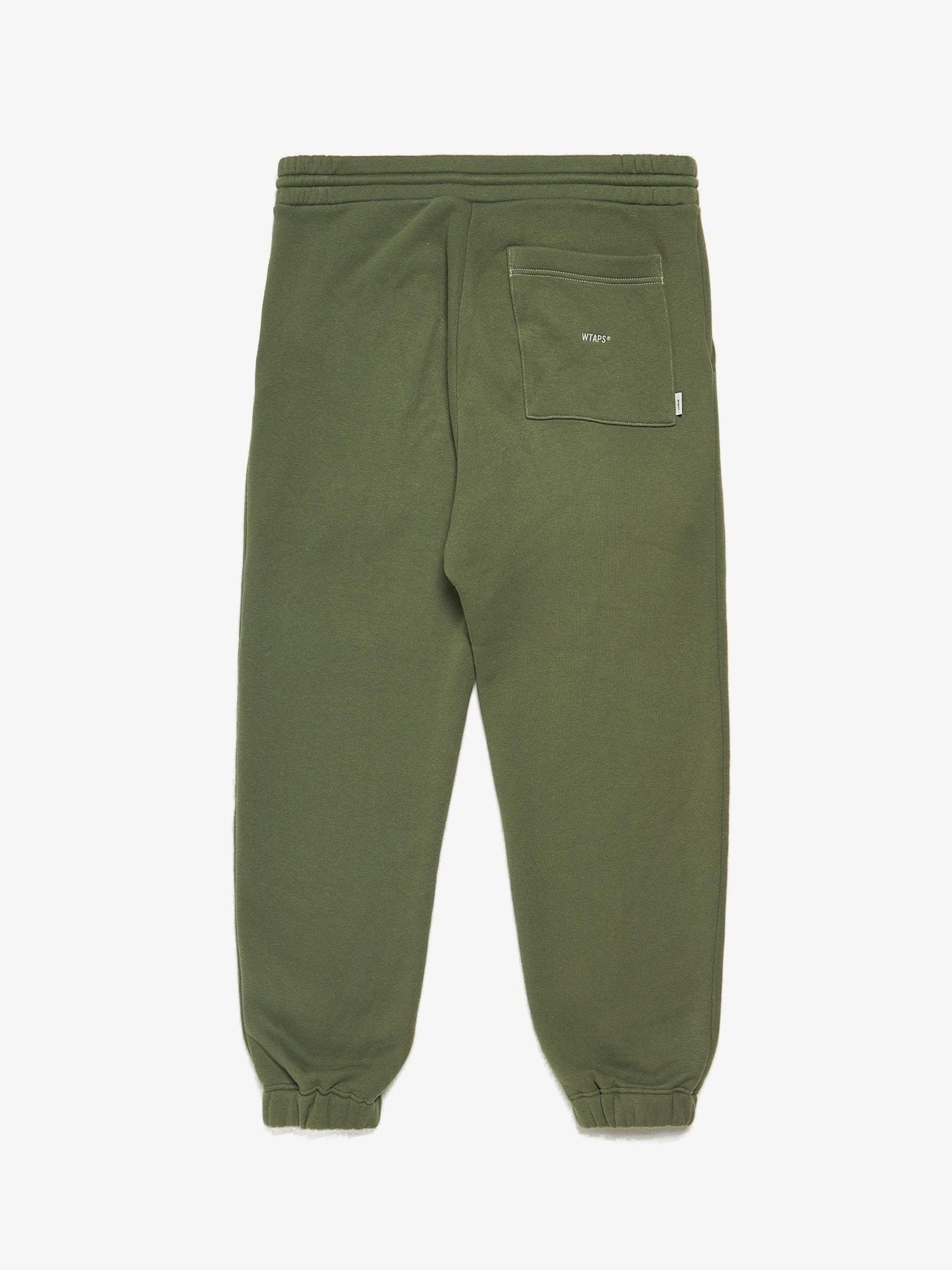 Wtaps Olive Backsite Logo Knitted Cotton Sweatpants | Grailed