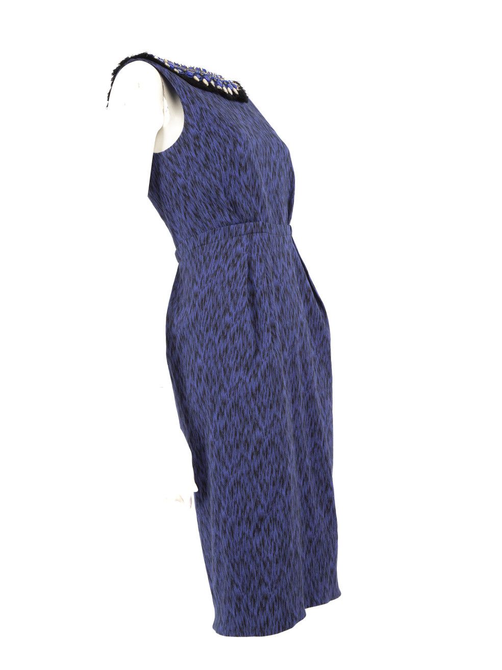 Matthew Williamson Blue Sleeveless Printed Dress Size S / US 4 / IT 40 - 2 Thumbnail