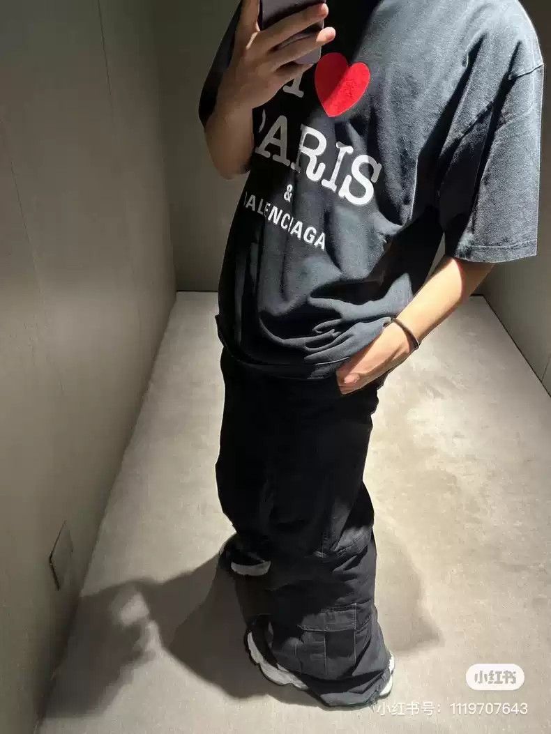 Balenciaga Balenciaga souvenir series I LOVE Paris T-shirt