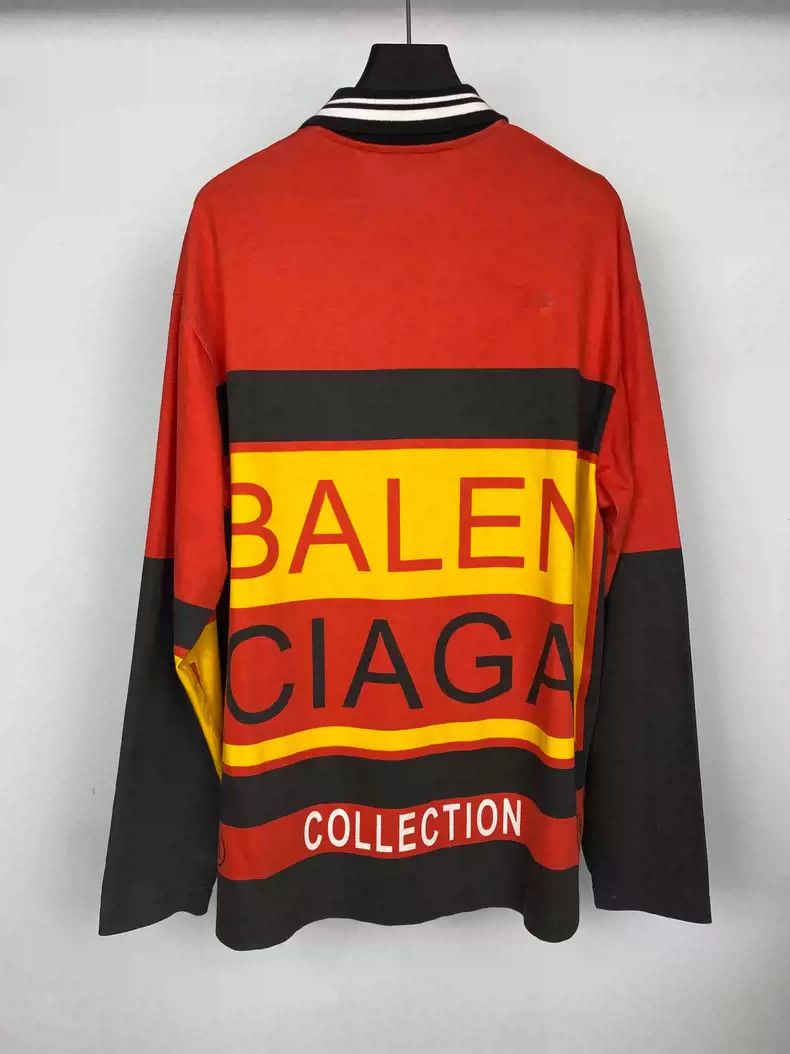 Balenciaga Balenciaga color blocked long sleeved polo shirt