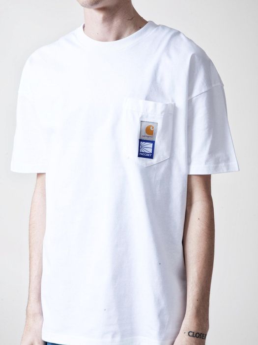 Carhartt Wip Paccbet x Carhartt WIP Pocket Tee White L | Grailed