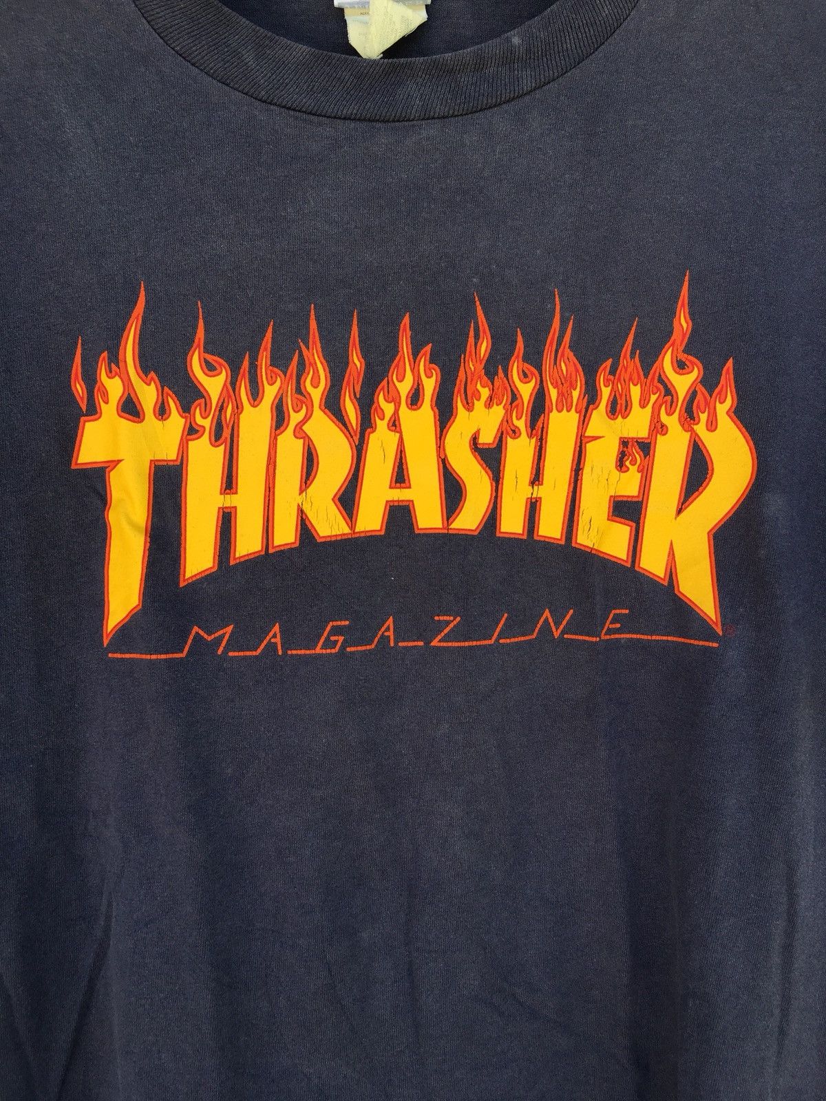 Vintage Rare Vintage THRASHER MAGAZINE fire Design Size US M / EU 48-50 / 2 - 2 Thumbnail