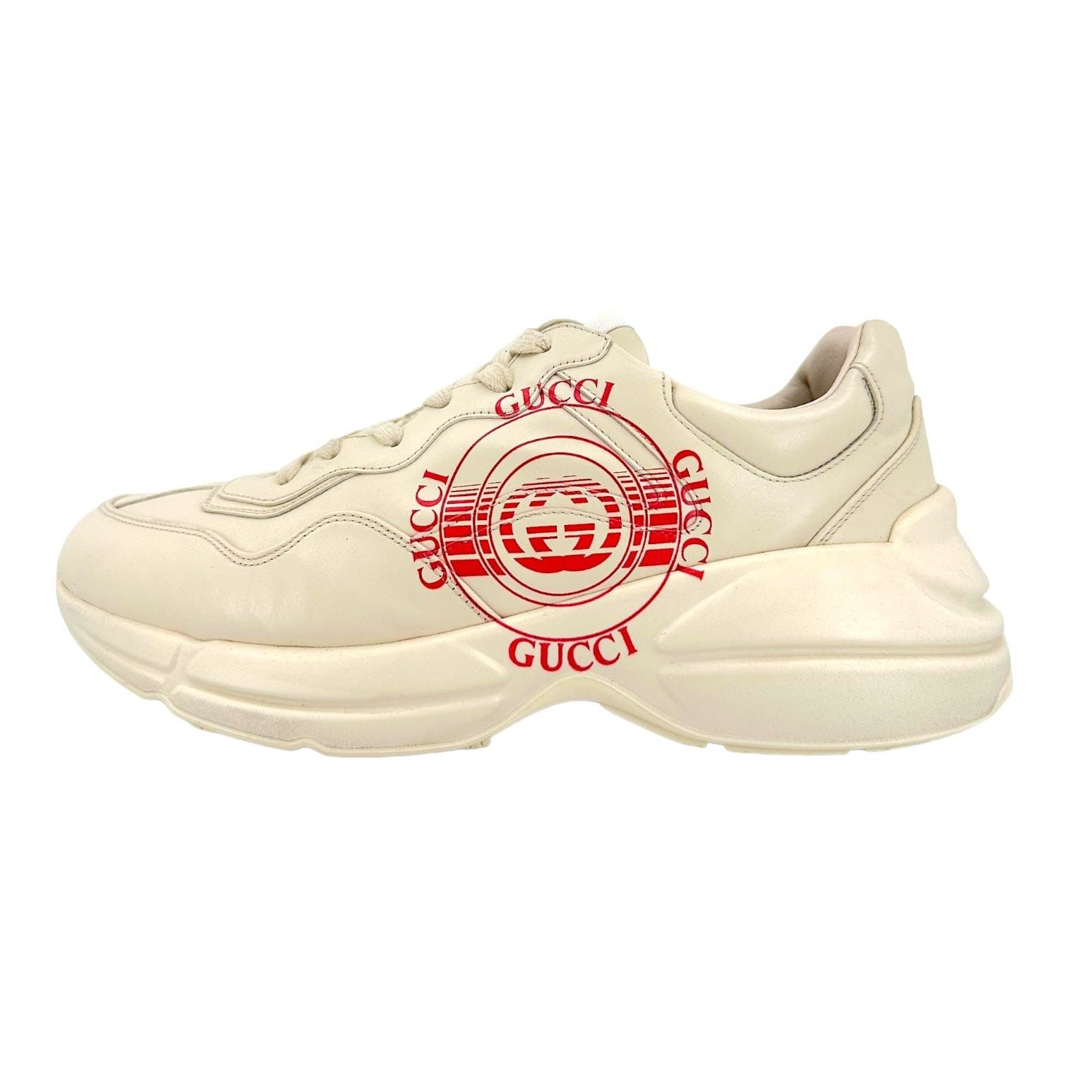 Gucci Rhyton Interlocking Disk Logo Sneaker Cream | Grailed
