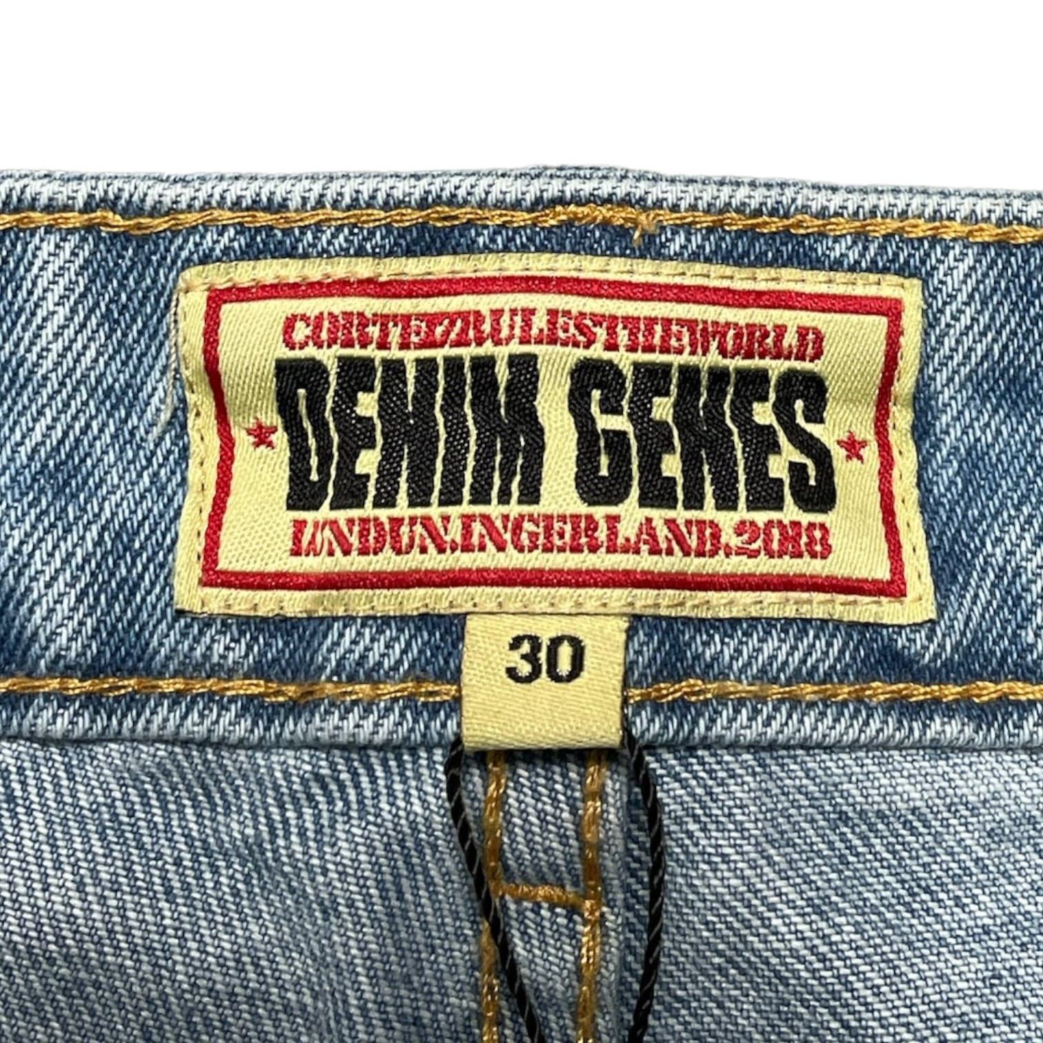 Corteiz Alcatraz Baggy Jeans Washed Blue | Grailed