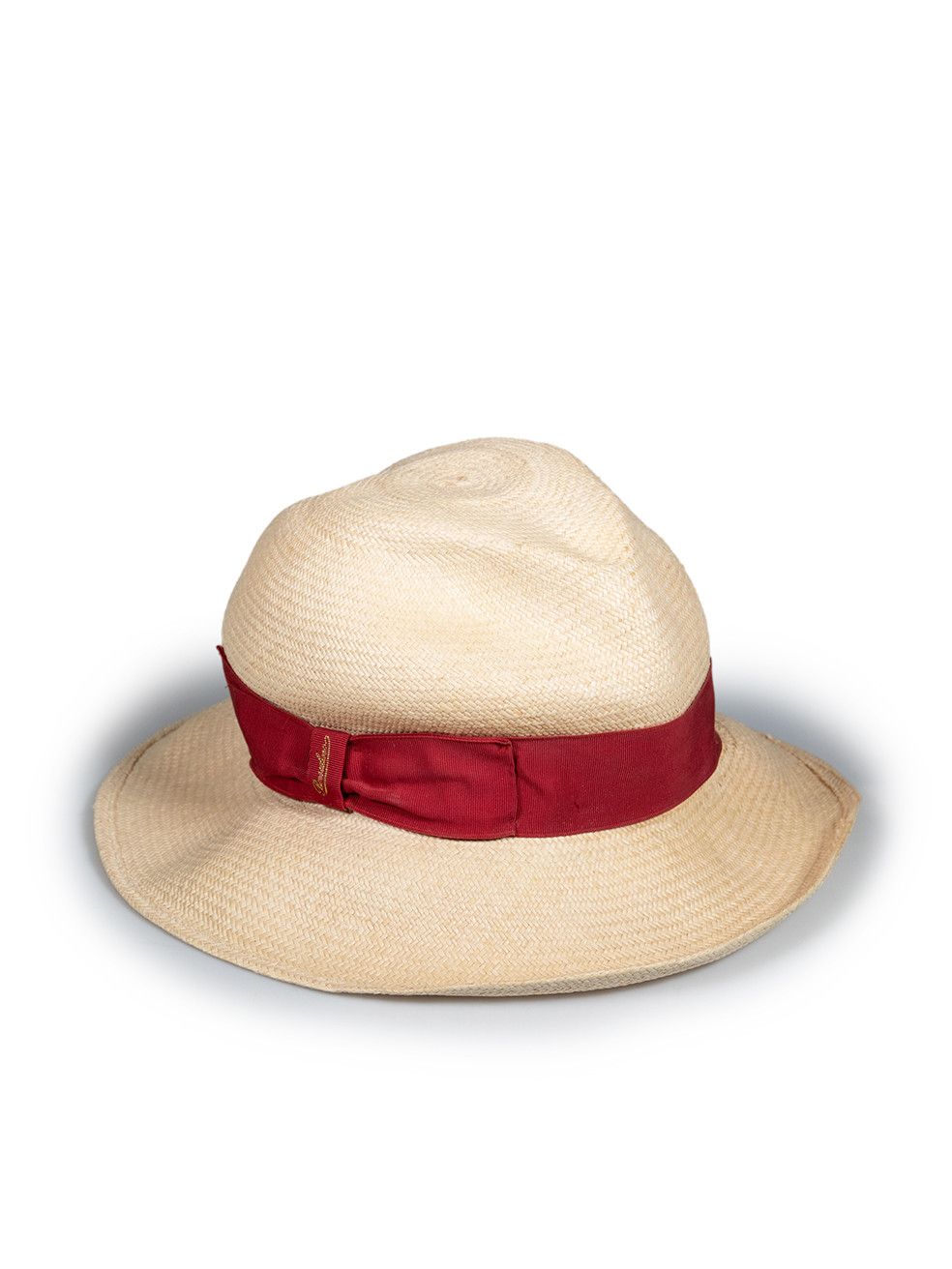 Borsalino Beige Straw Hat Size ONE SIZE - 2 Thumbnail