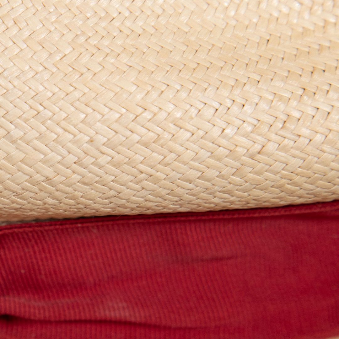 Borsalino Beige Straw Hat Size ONE SIZE - 5 Thumbnail