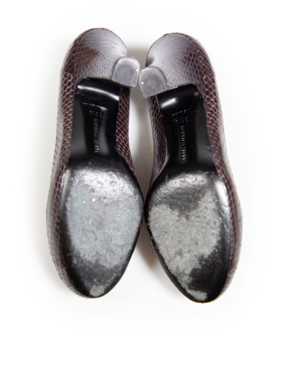 Bottega Veneta Purple Python Leather Pumps Size US 6.5 / IT 36.5 - 4 Thumbnail
