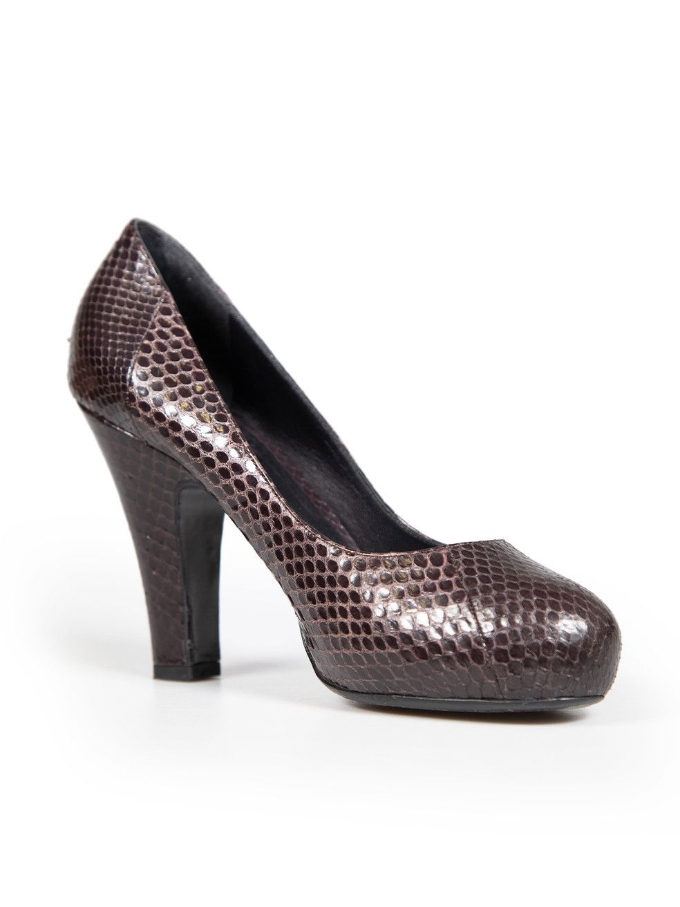 Bottega Veneta Purple Python Leather Pumps Size US 6.5 / IT 36.5 - 2 Thumbnail