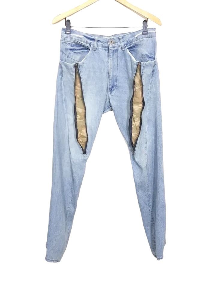 Thigh/Ankle Zipper Rugged Engineered Jeans Pant