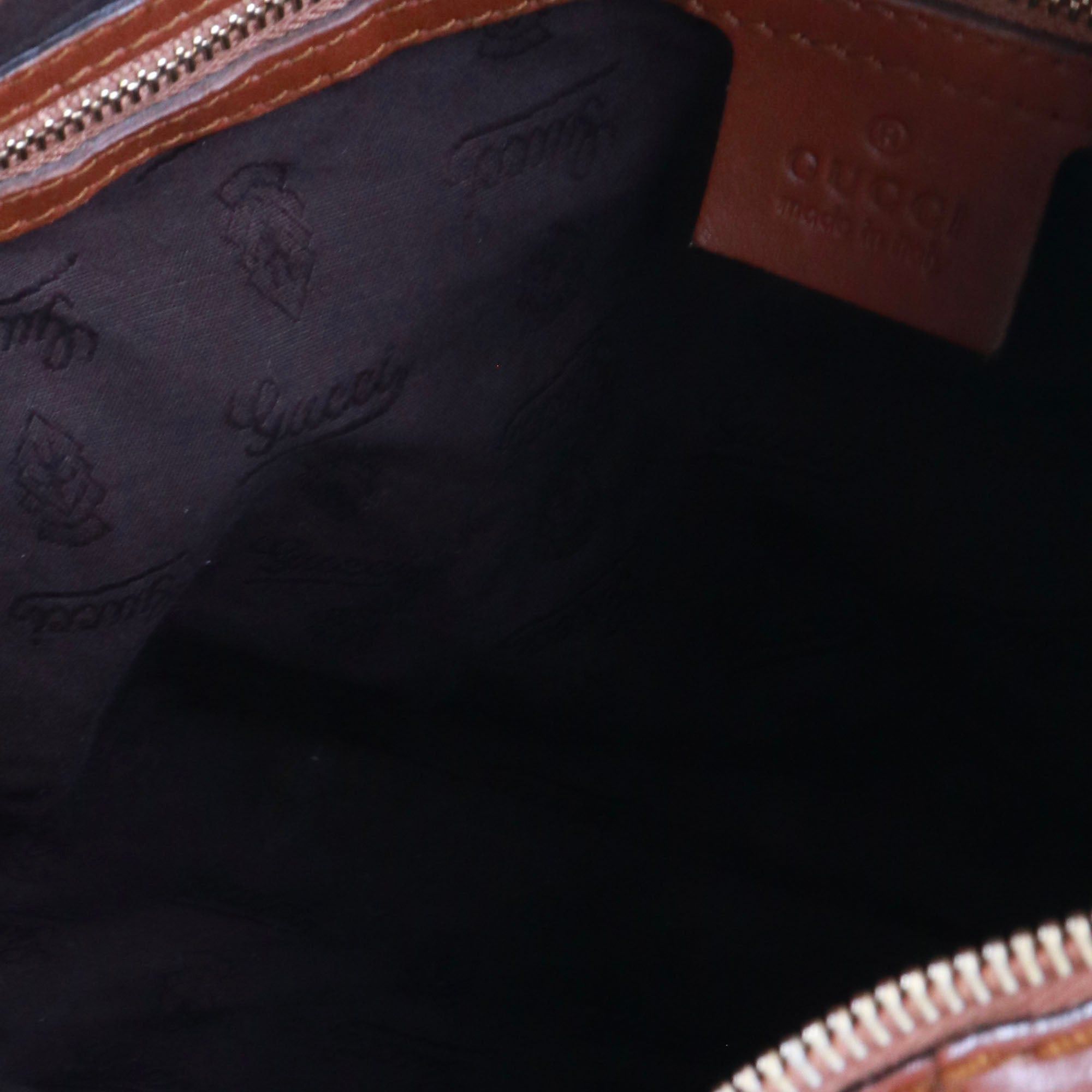 Gucci GUCCI - Gucci shoulder bag in vintage brown embossed leather Size ONE SIZE - 11 Thumbnail