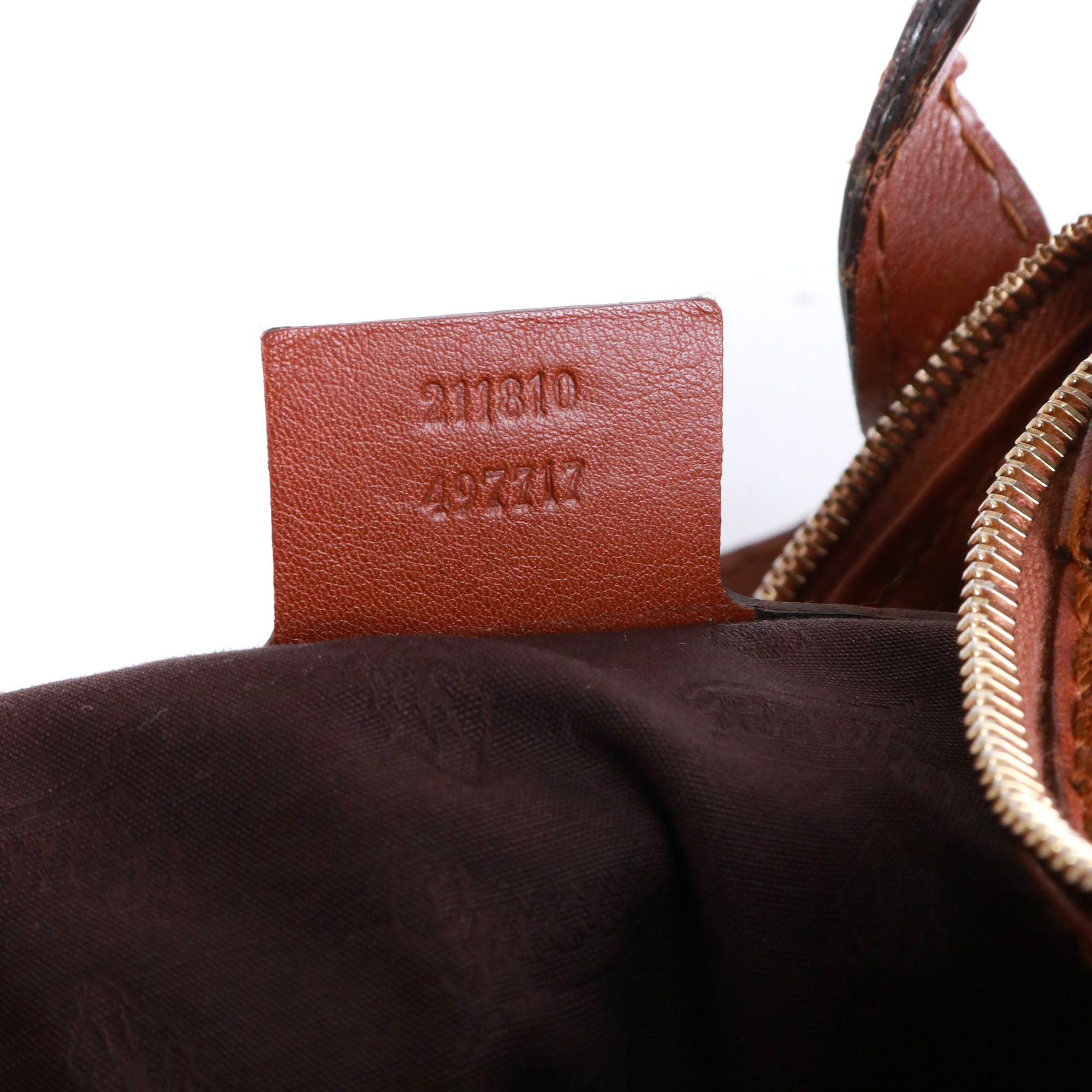 Gucci GUCCI - Gucci shoulder bag in vintage brown embossed leather Size ONE SIZE - 10 Thumbnail