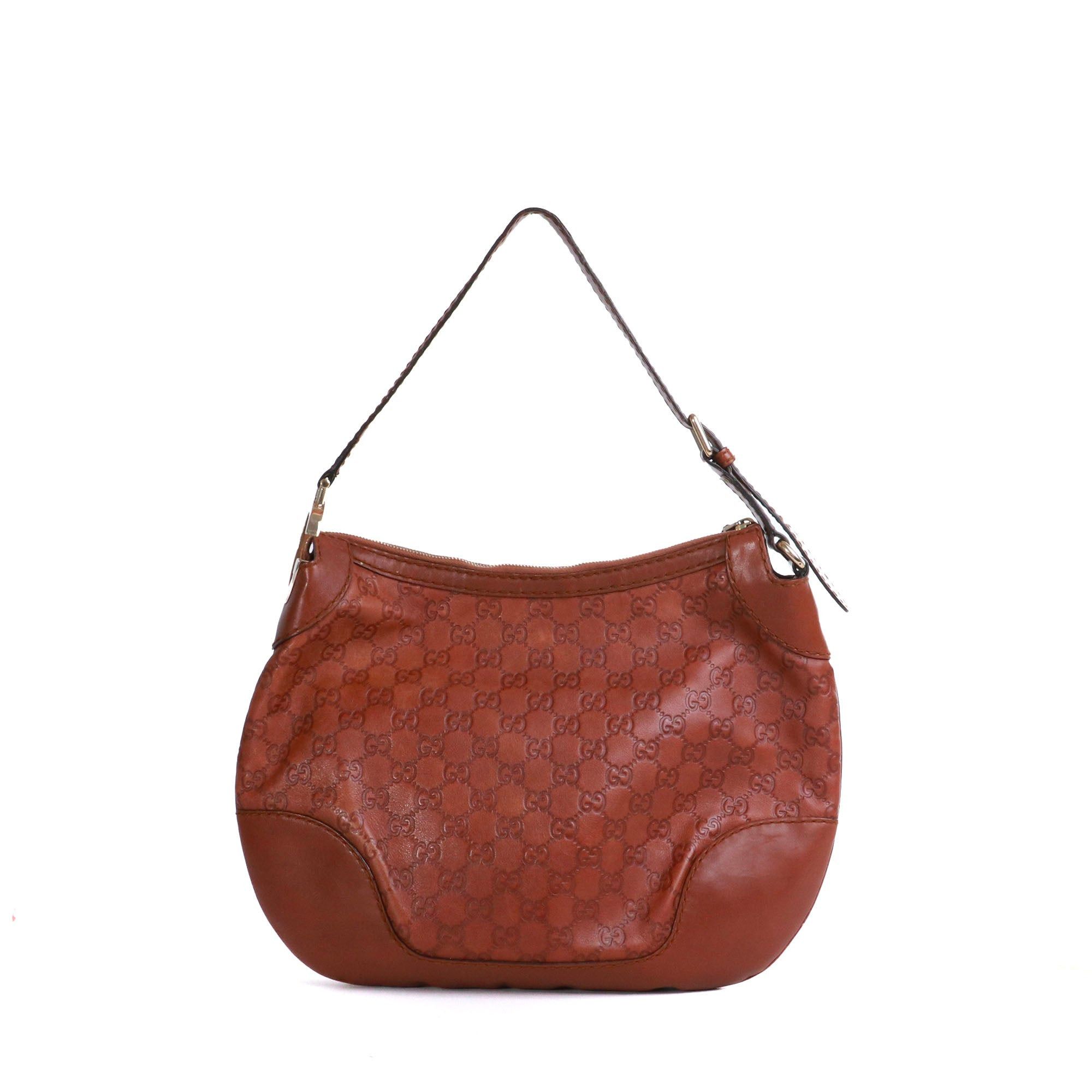 Gucci GUCCI - Gucci shoulder bag in vintage brown embossed leather Size ONE SIZE - 3 Thumbnail