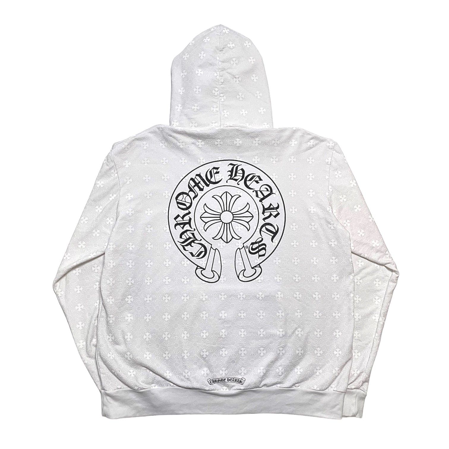 Chrome Hearts All Over Monogram Hooded Sweatshirt White Size US XXL / EU 58 / 5 - 2 Thumbnail