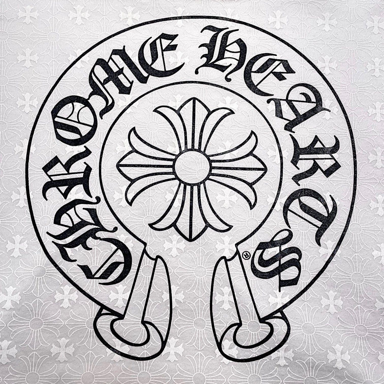 Chrome Hearts All Over Monogram Hooded Sweatshirt White Size US XXL / EU 58 / 5 - 3 Thumbnail