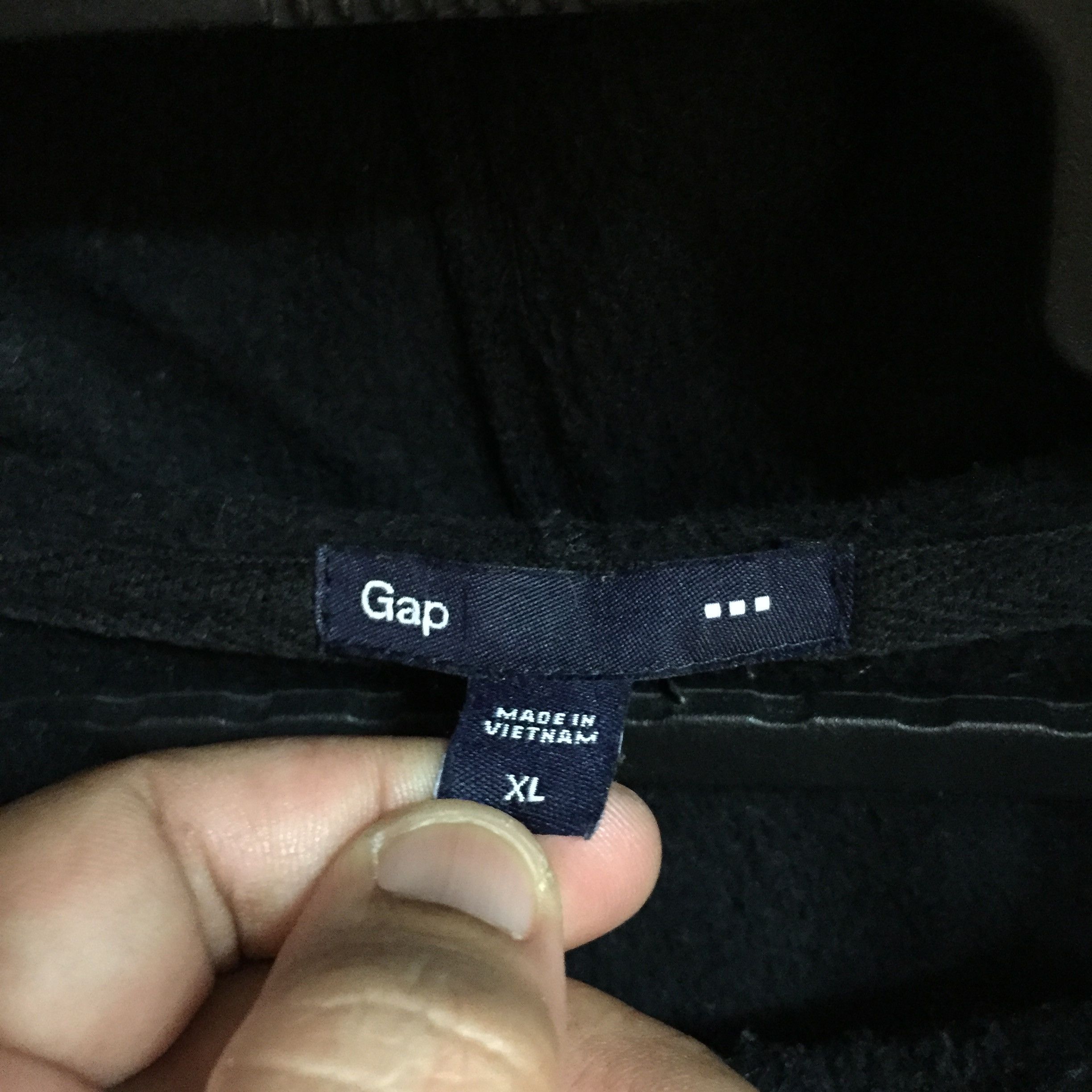Gap × Vintage GAP hoodie big logo embroidered size XL black Size US XL / EU 56 / 4 - 3 Thumbnail