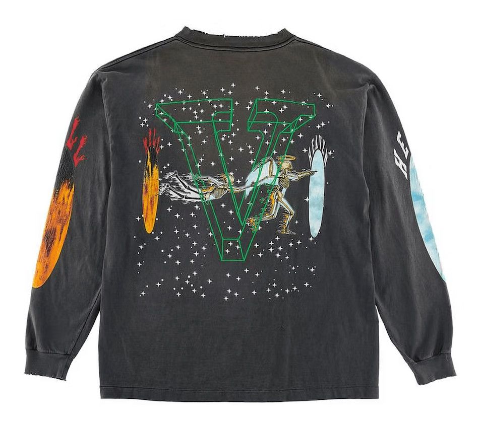 Saint Michael Saint Mxxxxxx x Vlone Skull Long Sleeve Tee Shirt 