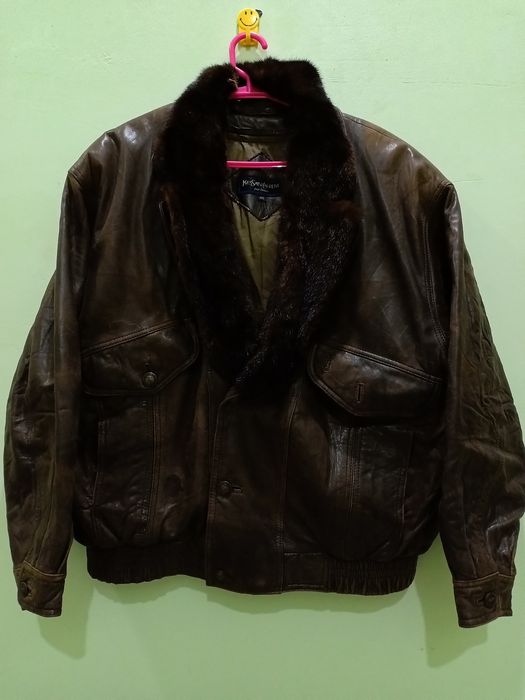 Saint laurent vintage leather jacket sale