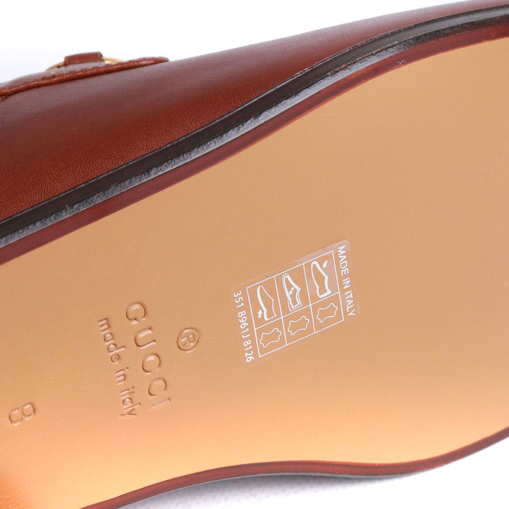 Gucci GUCCI - Gucci Mors mules in brown smooth leather (T42) Size US 11 / IT 41 - 8 Thumbnail