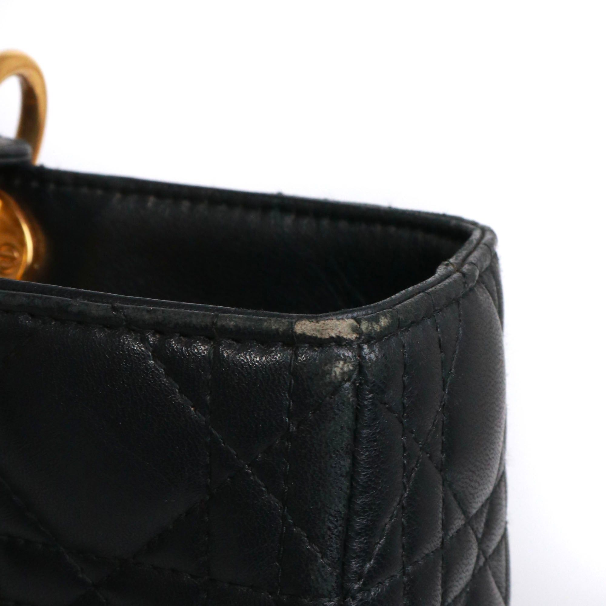 Dior DIOR - Large Lady Dior handbag in black quilted leather Size ONE SIZE - 9 Thumbnail