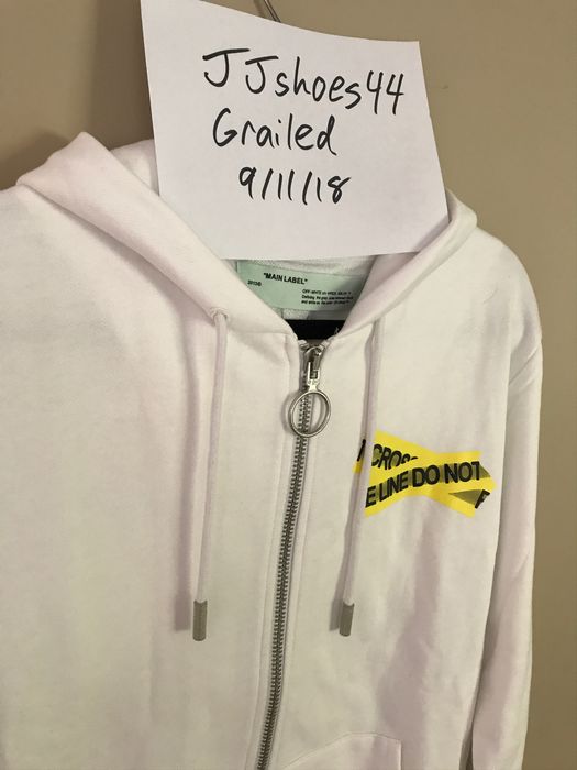 Off white shop barricade tape hoodie