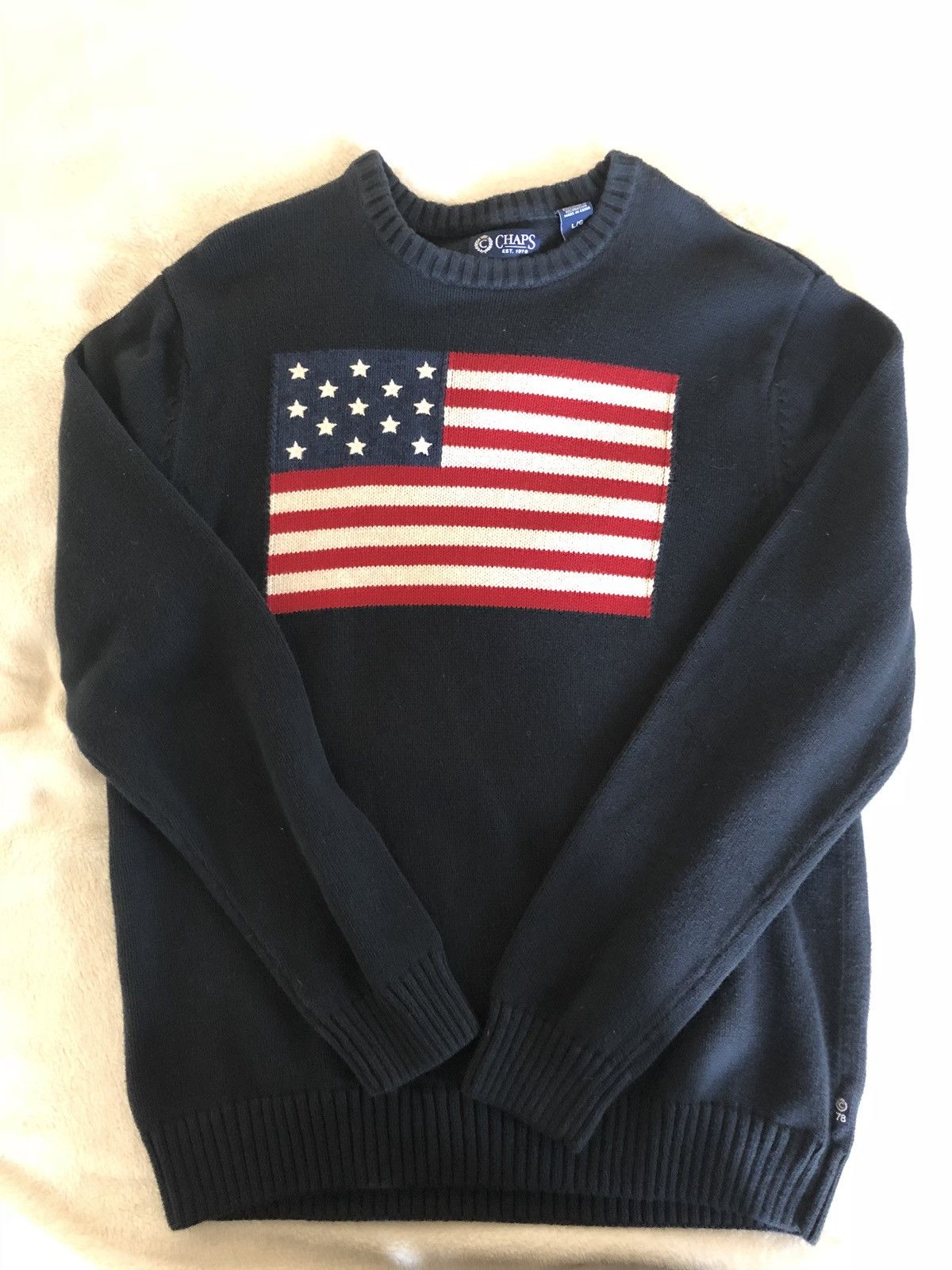 Chaps american flag sweater best sale