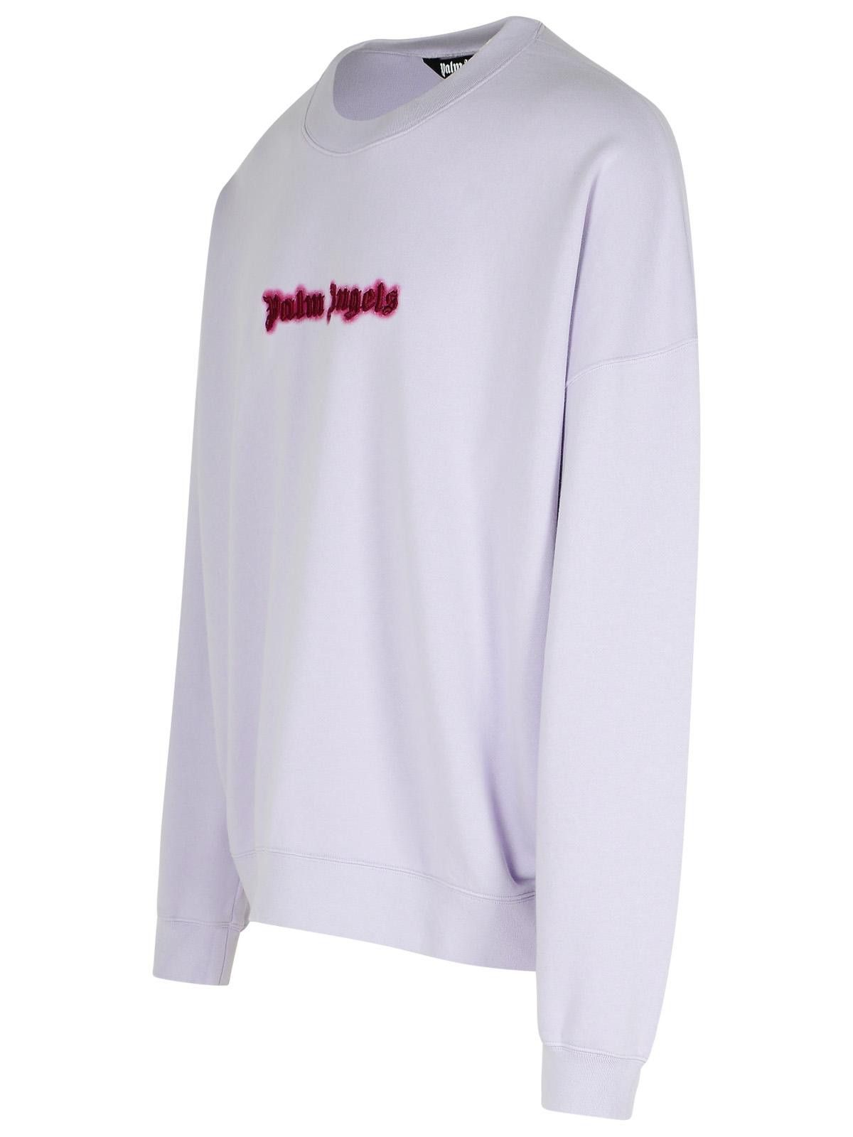 Palm Angels PALM ANGELS 'Neon' Lilac Cotton Sweatshirt Size US M / EU 48-50 / 2 - 2 Thumbnail