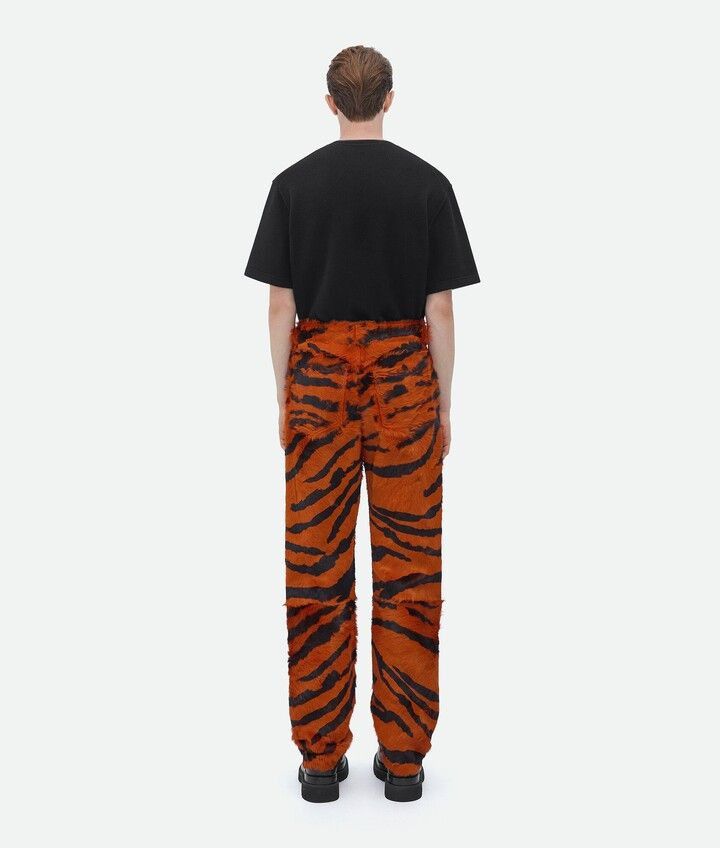 Bottega Veneta Straight Leg Shearling Tiger Print Pants Size US 34 / EU 50 - 2 Thumbnail