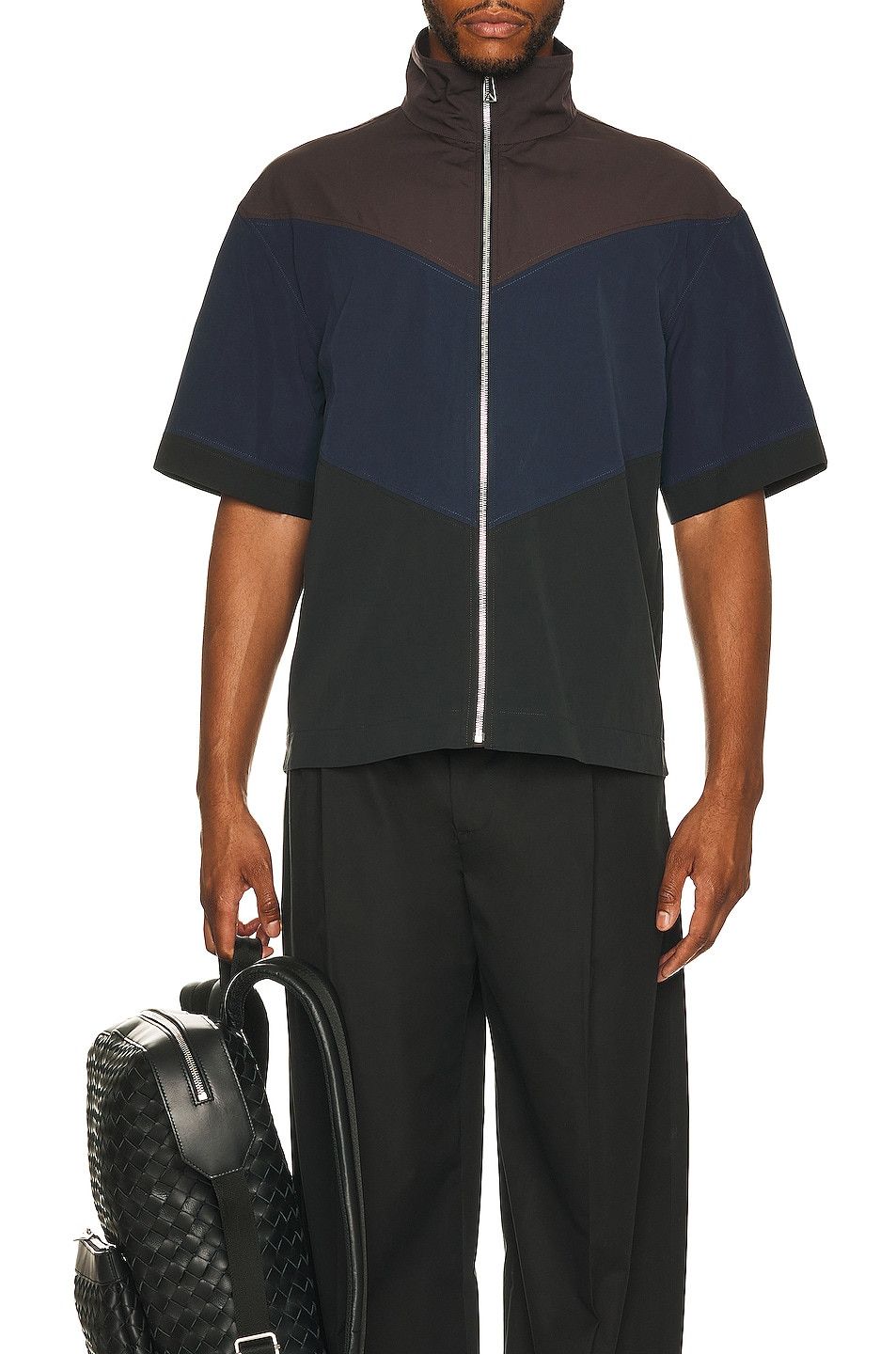 Bottega Veneta Chevron Shirt with Short Sleeve Size US M / EU 48-50 / 2 - 3 Thumbnail