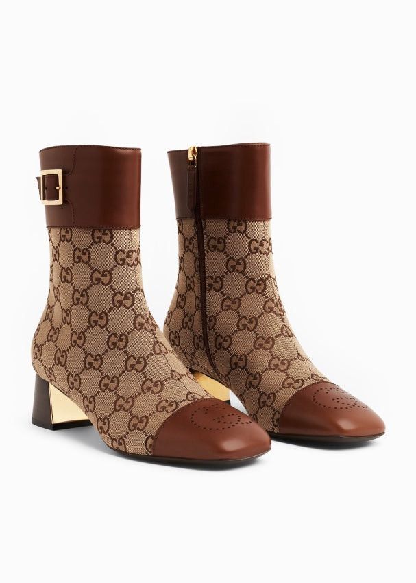 Gucci Gucci GG Canvas Ankle Boots SIZE 41 Size ONE SIZE - 2 Thumbnail