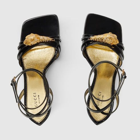 Gucci Gucci Snake Hardware High Heel Sandals SIZE 40.5 Size ONE SIZE - 2 Thumbnail