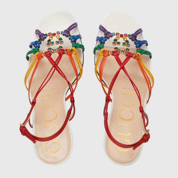 Gucci Gucci Interlocking G Crystals Sandals SIZE 35 Size ONE SIZE - 3 Thumbnail