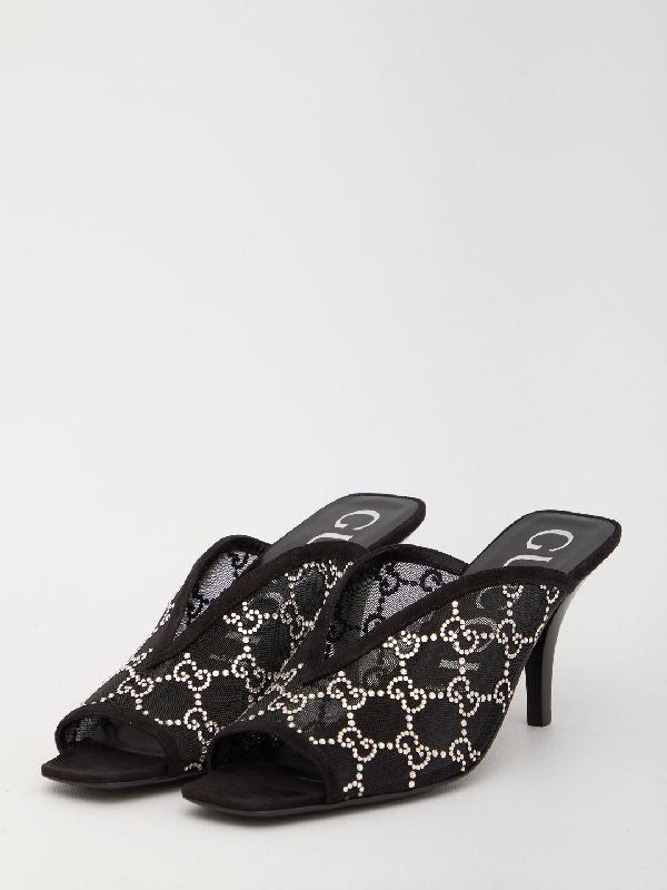 Gucci Gucci GG Crystals Heeled Sandals SIZE 37 Size ONE SIZE - 2 Thumbnail