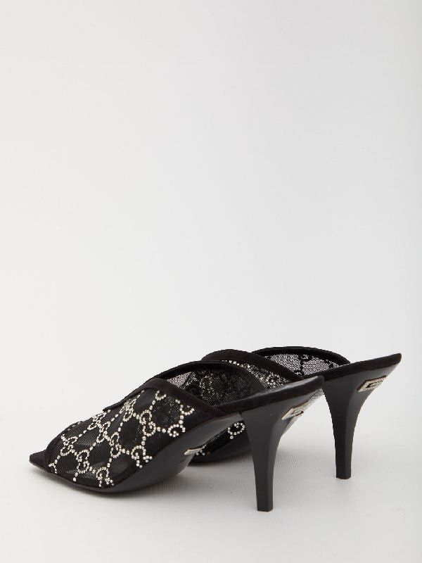 Gucci Gucci GG Crystals Heeled Sandals SIZE 42 Size ONE SIZE - 3 Thumbnail
