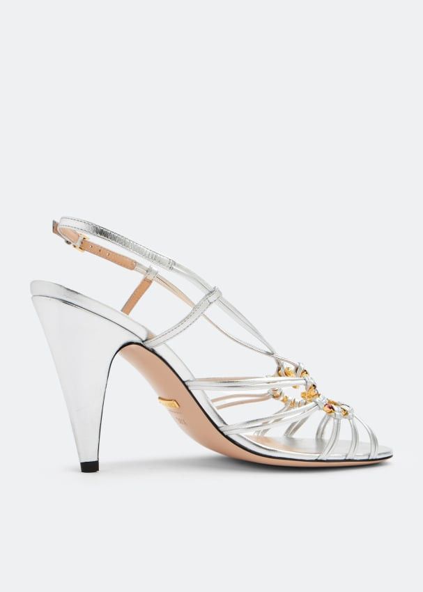 Gucci Interlocking G Crystals Sandals SIZE 39.5