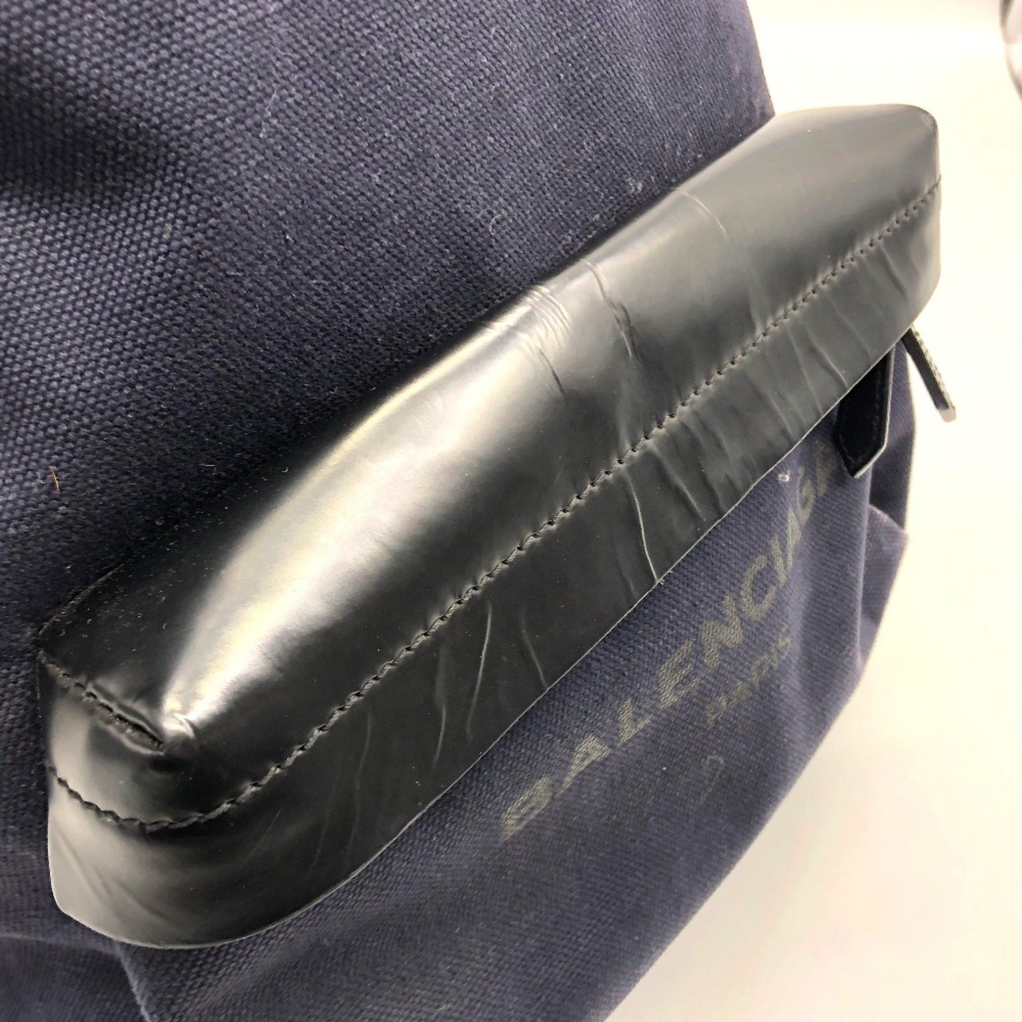Balenciaga Balenciaga 392007 logo Backpack Navy Black Size ONE SIZE - 3 Thumbnail
