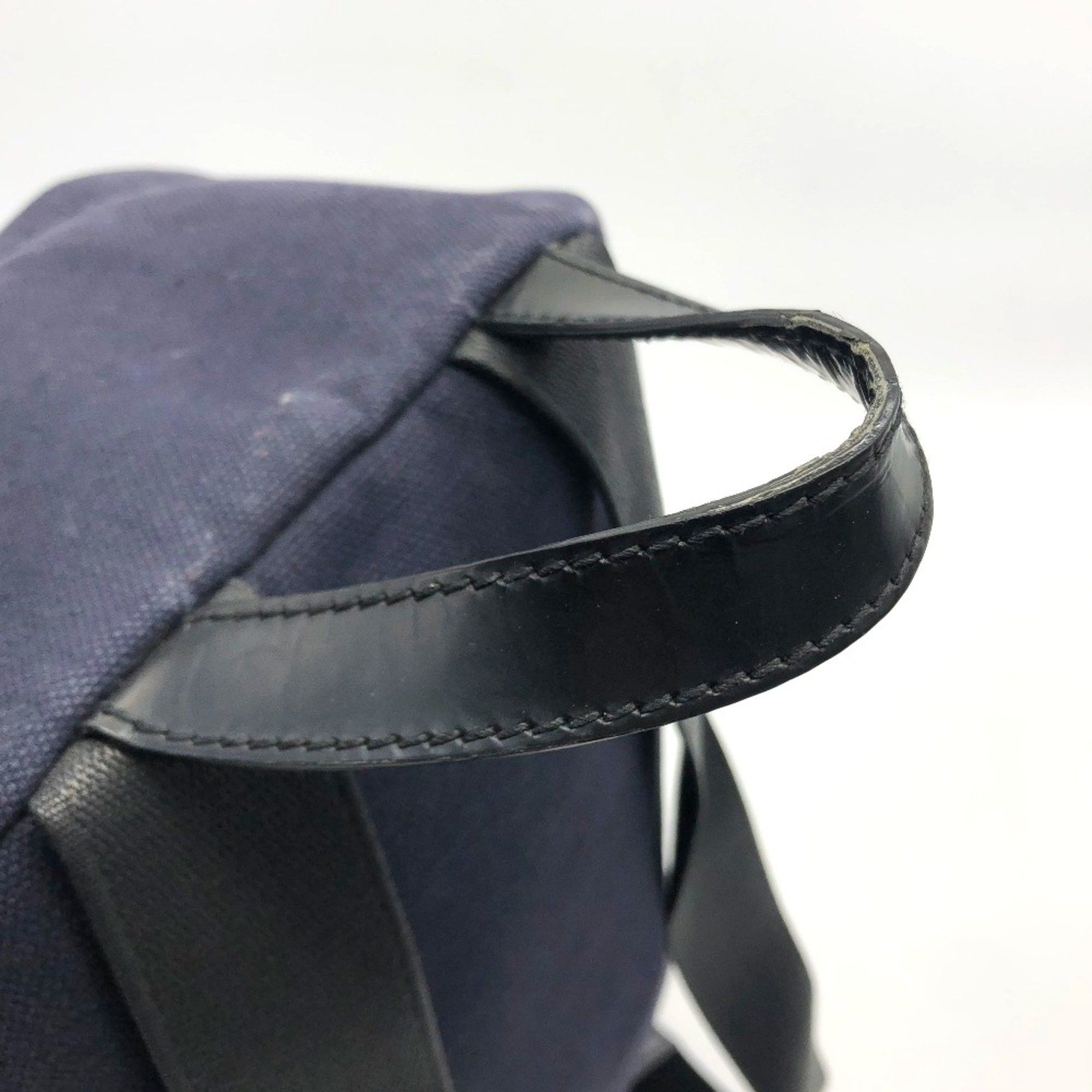 Balenciaga Balenciaga 392007 logo Backpack Navy Black Size ONE SIZE - 5 Thumbnail