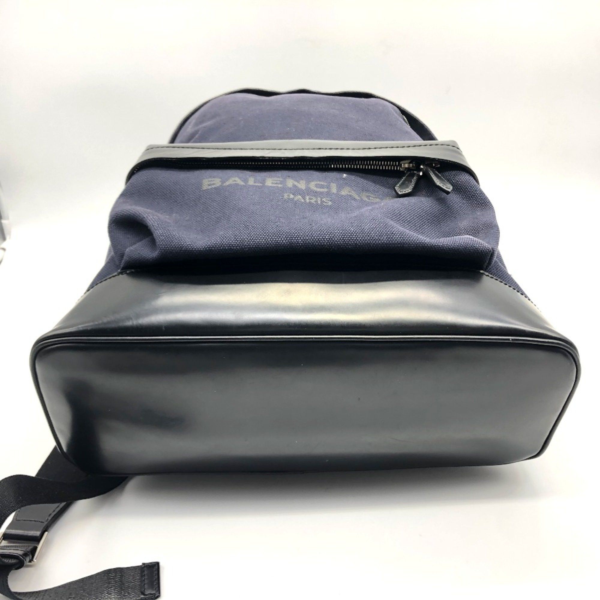 Balenciaga Balenciaga 392007 logo Backpack Navy Black Size ONE SIZE - 6 Thumbnail