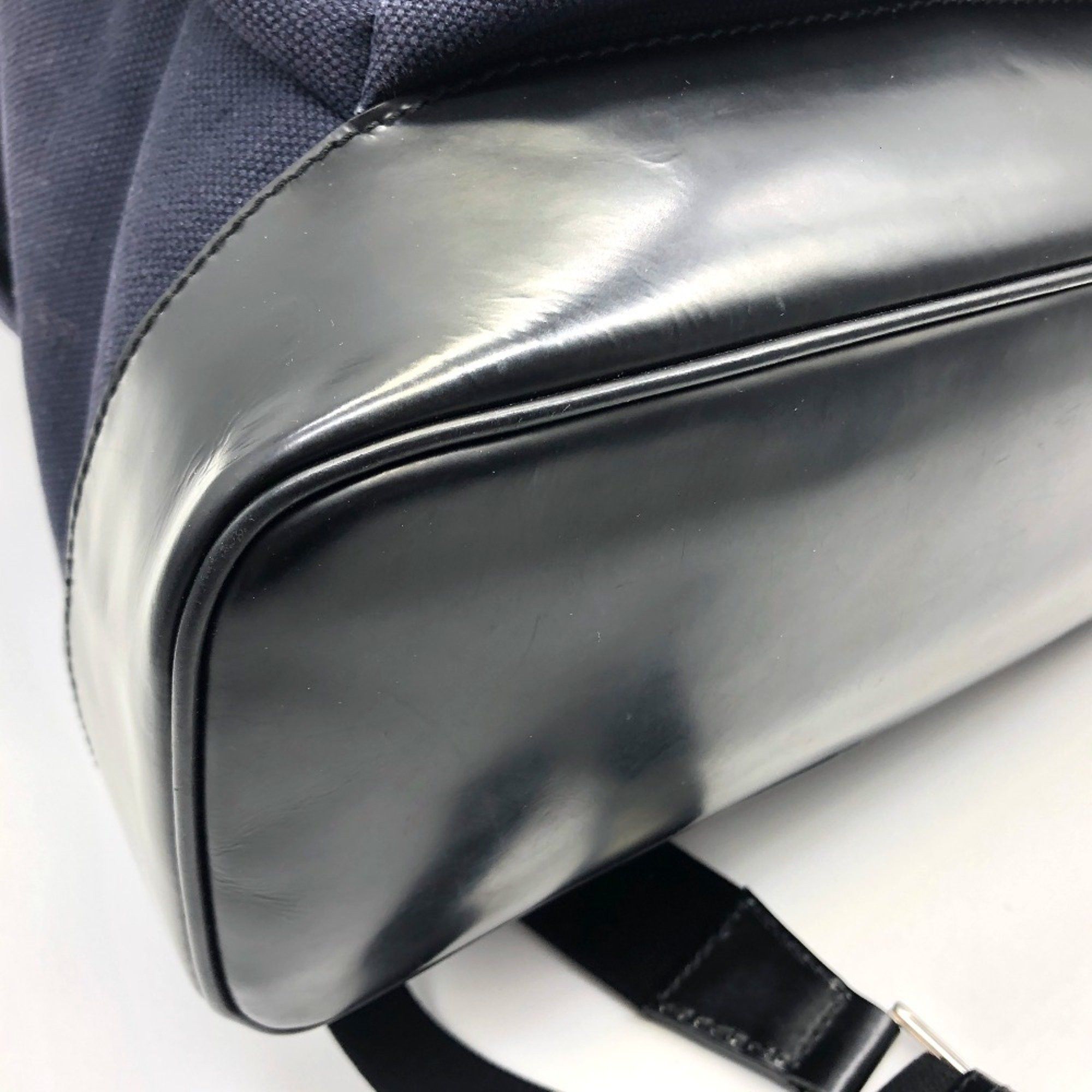 Balenciaga Balenciaga 392007 logo Backpack Navy Black Size ONE SIZE - 4 Thumbnail
