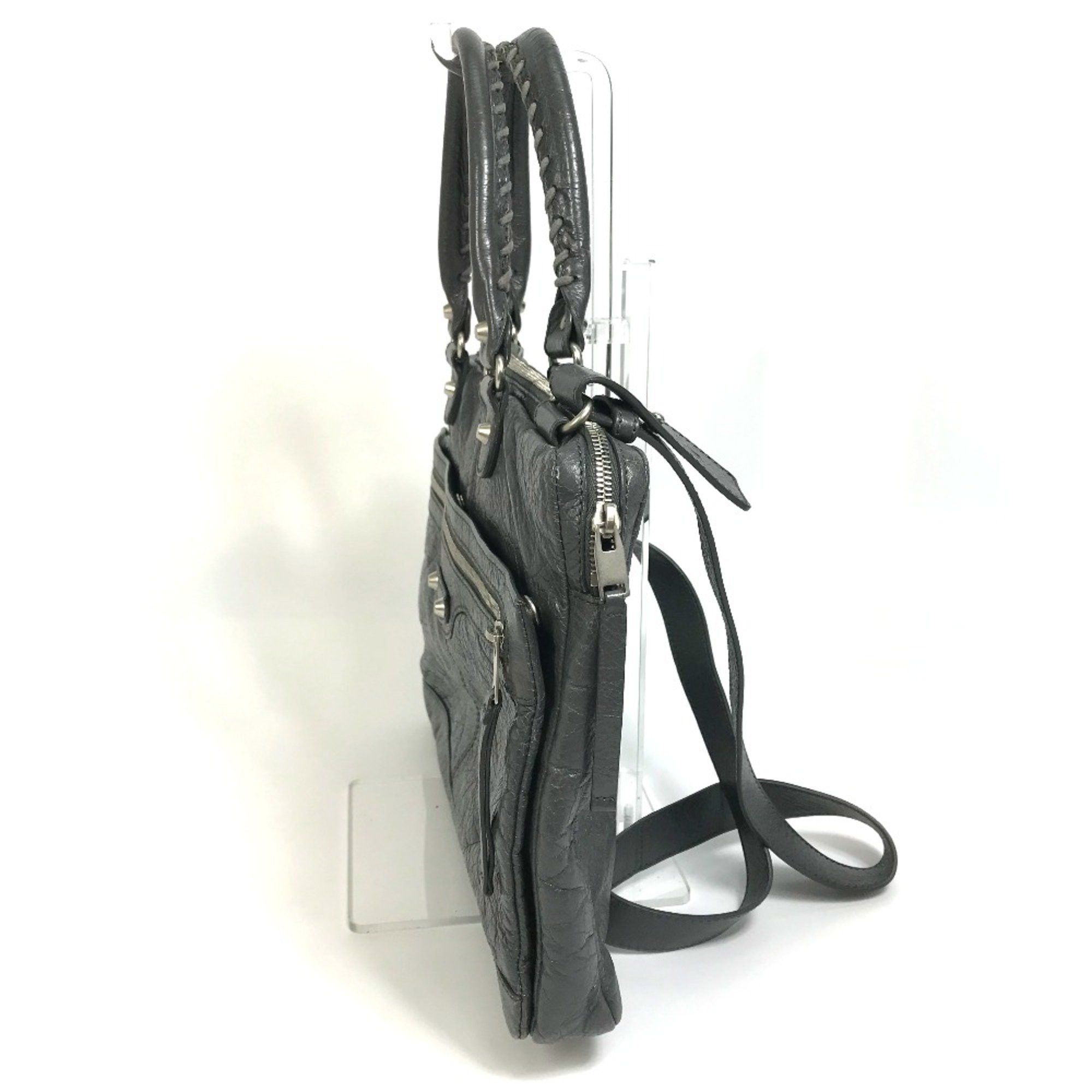 Balenciaga Balenciaga 310939 Wrinkles processing bag briefcase Business bag gray Size ONE SIZE - 3 Thumbnail