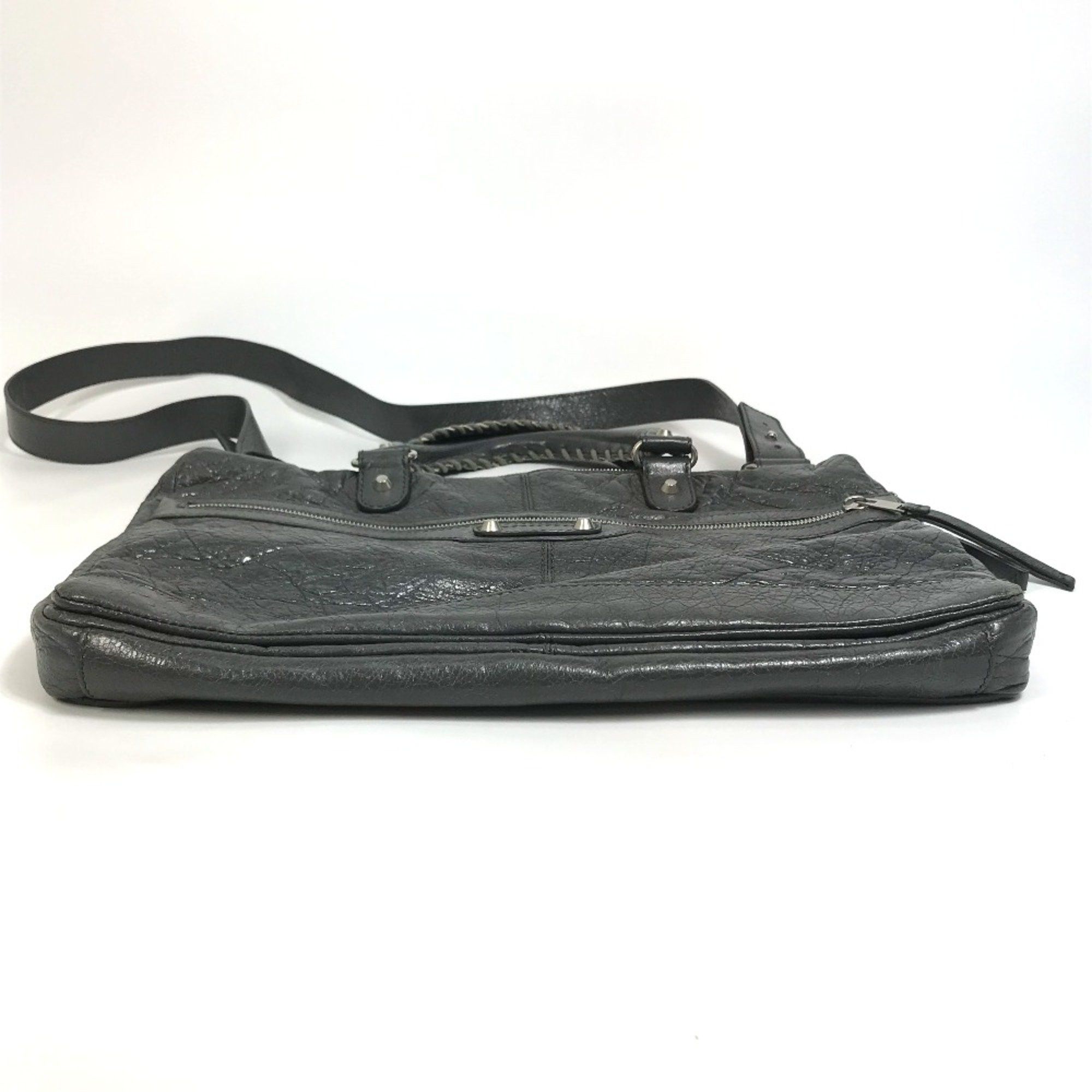 Balenciaga Balenciaga 310939 Wrinkles processing bag briefcase Business bag gray Size ONE SIZE - 4 Thumbnail